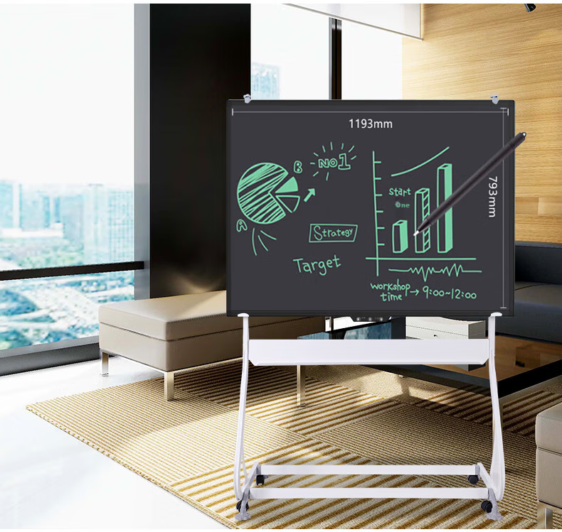 COMIX Handwriting Tablet Stand, Adjustable S-Shaped Mobile Whiteboard And Blackboard Stand, Office Training Doodle Drawing Board Stand, 90*200cm, DSS-1004 6