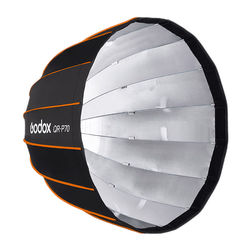 Godox QR-P70, 70CM Deep Parabolic Softbox, Portable, Quick-Install Box for Outdoor Photography, Soft Light Cover