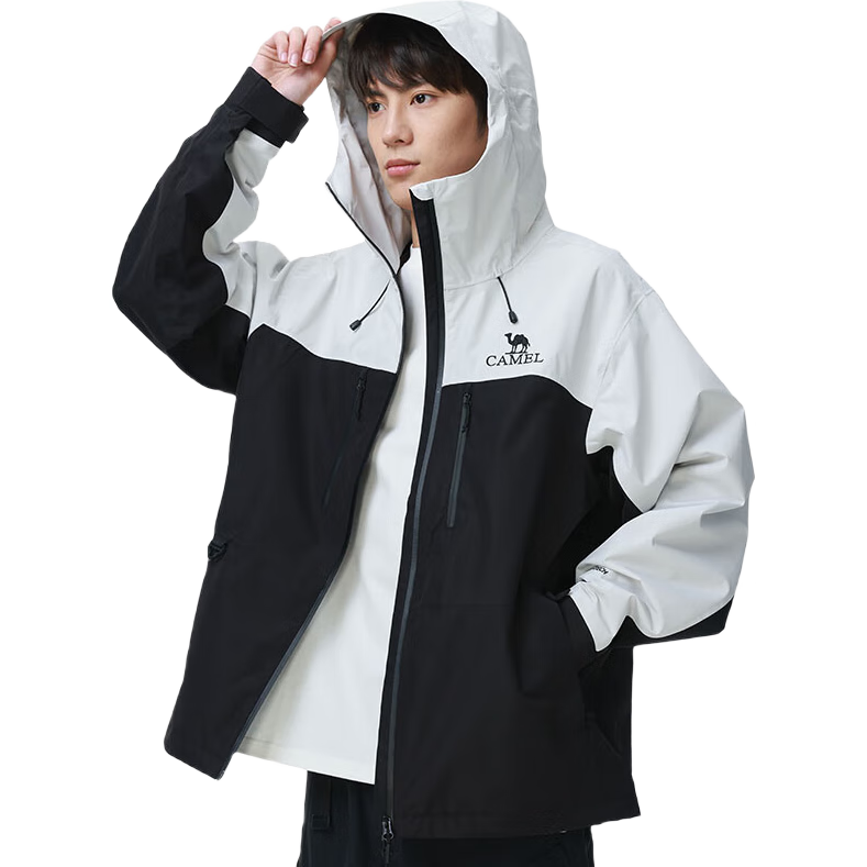 CAMEL Outdoor Hardshell Jacket, Single-Layer Lightweight Windproof And Storm-Proof Mountaineering Coat, 2XL