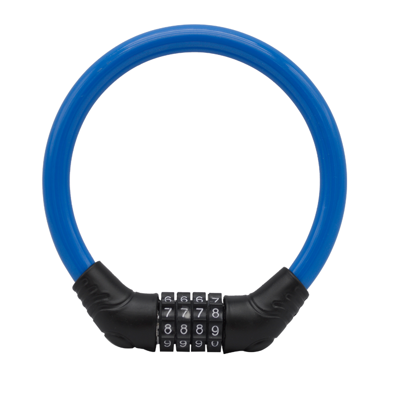 HOTUN Mountain Bike Lock, Anti-Theft Portable Bicycle Lock, Electric Bike Lock, Bicycle Steel Wire Combination Lock HD7204 Blue