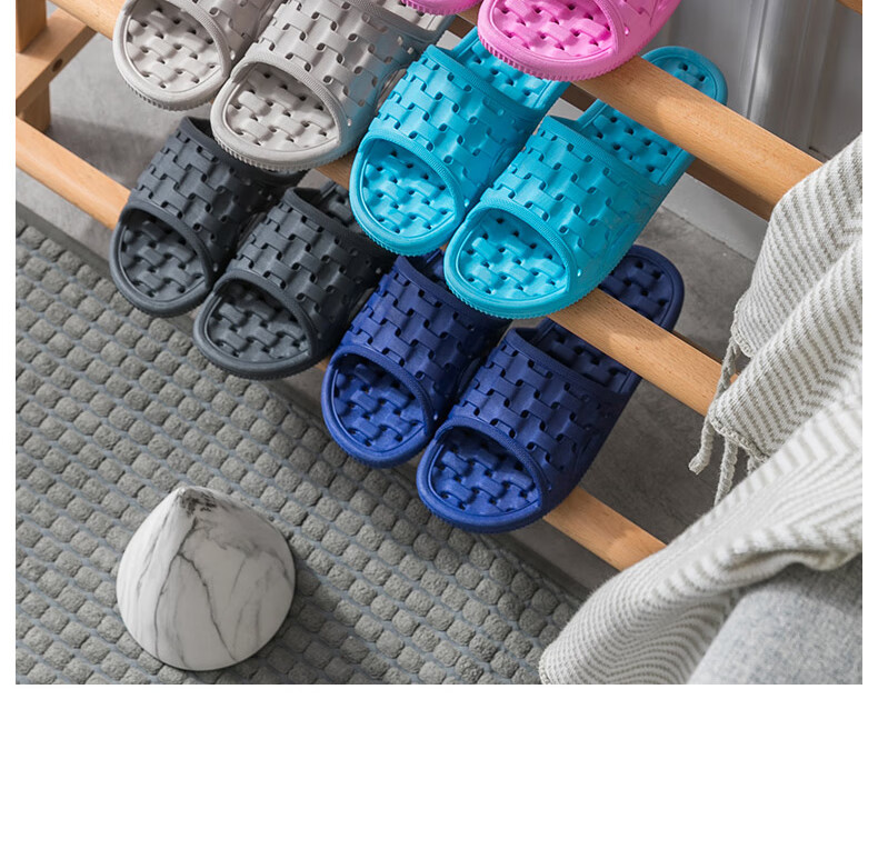 LETUO Women's Summer Slippers Bathroom Quick-Dry Massage Indoor Purple 36/37 (Fits 35-36) 16