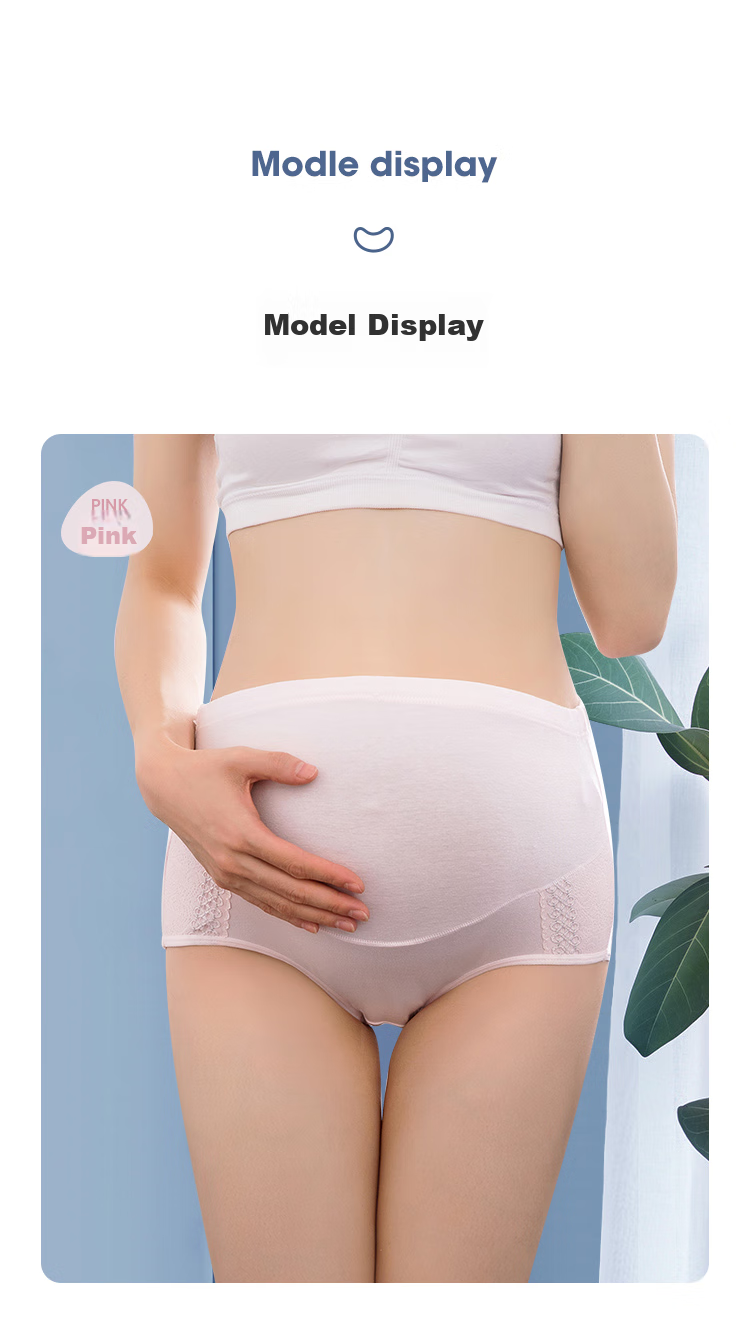 JOYNCLEON Maternity Underwear, Pure Cotton, Adjustable Belly Support, High-Waist Maternity Panties, 3-Pack, All-Season Style, Size L, Jq9001 14