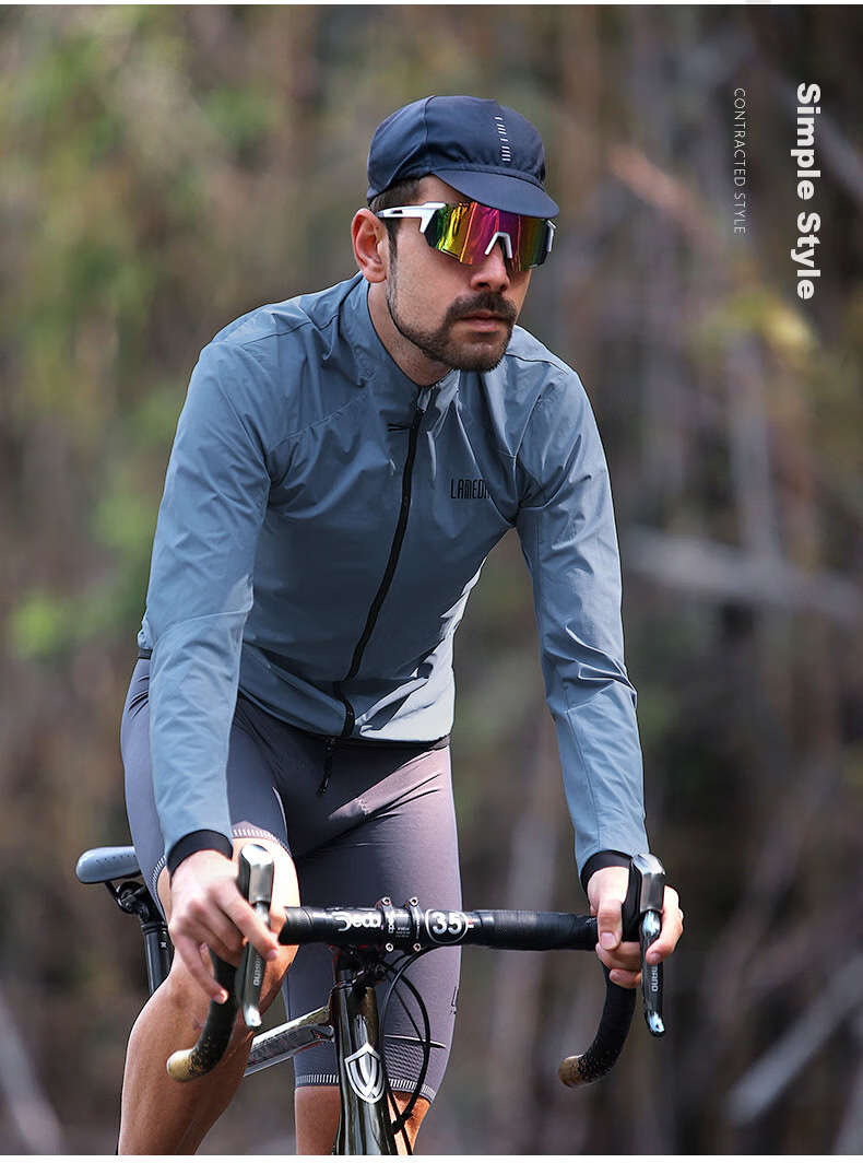 Lameda Cycling Windbreaker, Men's And Women's Windproof Riding Jacket, Road Bike Outerwear, Breathable Coat, Kongling, Black, Size M 6