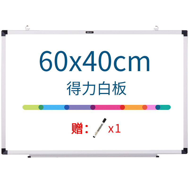Deli 60*40cm Small Whiteboard Writing Board Small Blackboard, Home Blackboard, Hanging Whiteboard Children's Magnetic Writing Board, Green Board, Whiteboard 33136