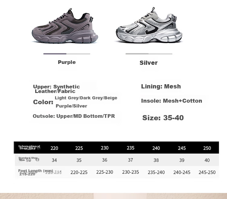 ZHR Spring And Autumn Dad Shoes for Women, Versatile Thick-Soled Casual Shoes, Breathable Mesh Sports Shoes for Women, BV63, Dark Gray, Size 35 6