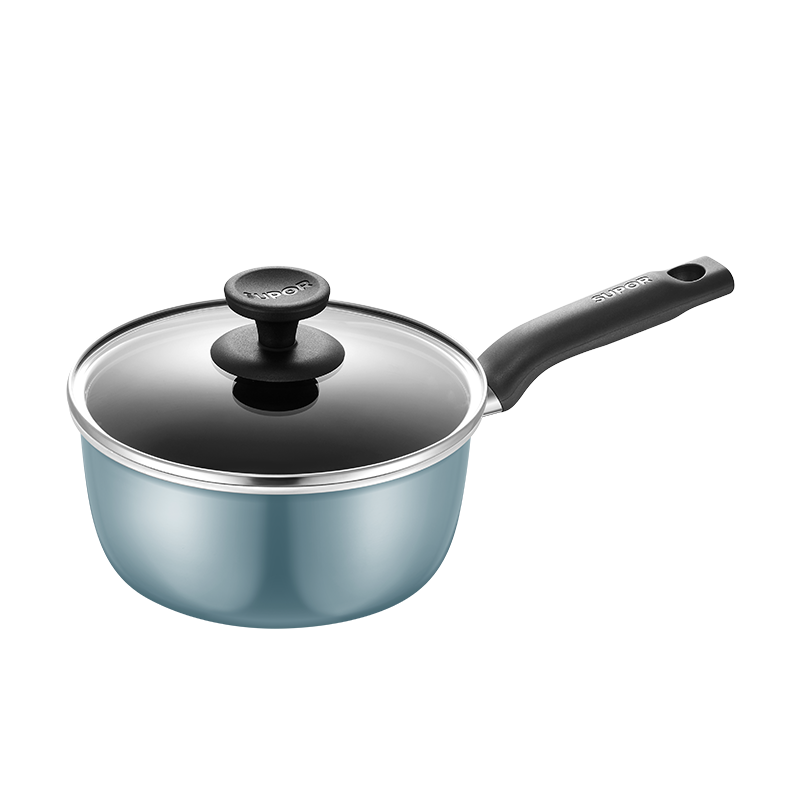 SUPOR Colorful Non-Stick Small Milk Pot Noodle Pot 18cm Baby Food Pot Compatible with Gas And Induction Cooktops ET18HAN01
