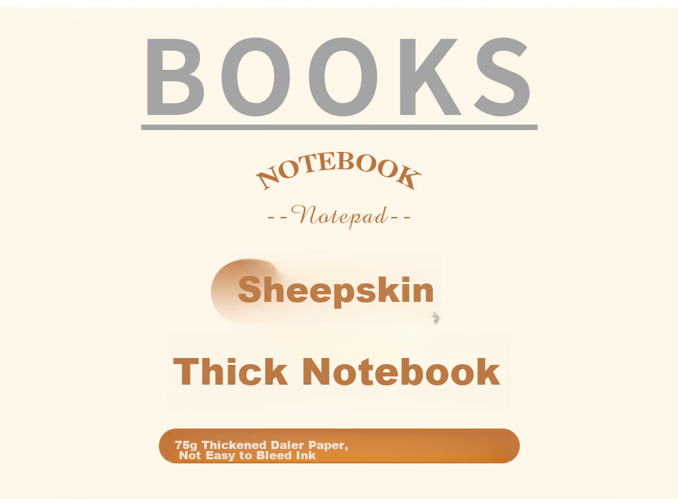 Faramon Notebook A5 Thick Journal Business Lambskin Cover Vintage Notebook Work Diary Meeting Minutes Book Office Stationery Customizable Brow 1