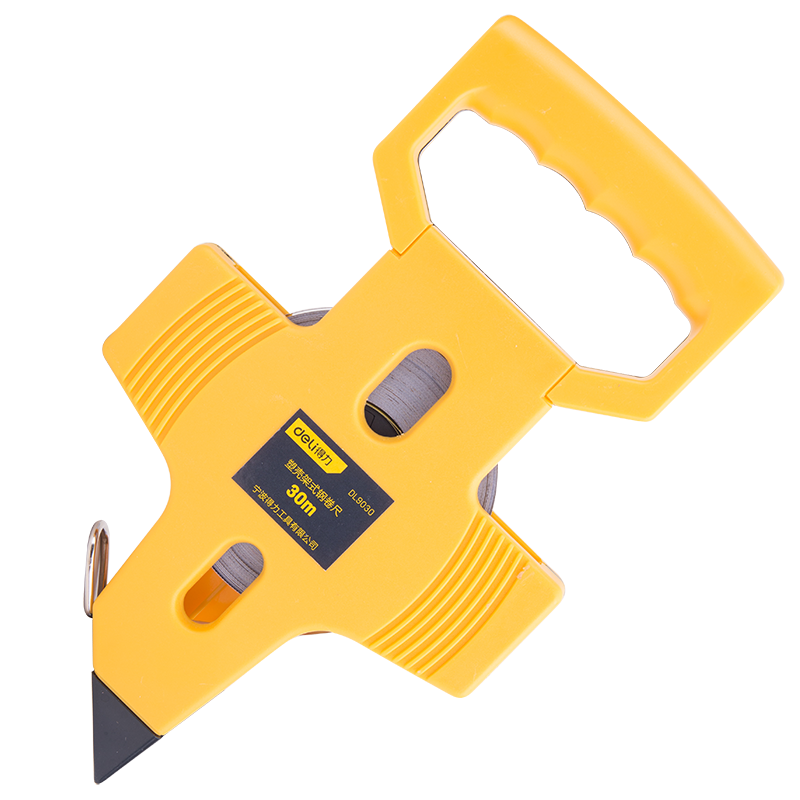 Deli Frame-Style Handheld Measuring Tape Steel Measuring Rod Engineering Measuring Ruler 30m*12.5mm