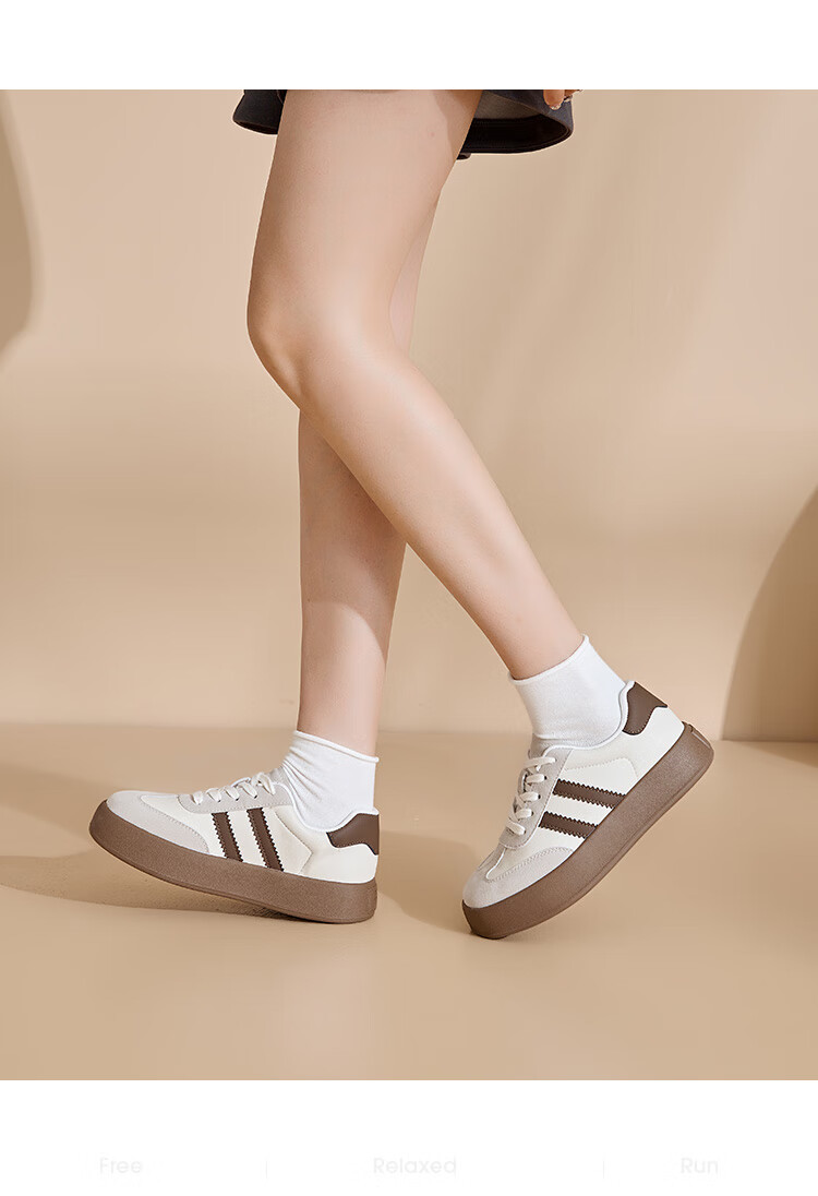 Dusto Women's Shoes, 2026 Spring New Style, Retro White Sneakers, Flat Casual Shoes, Women's Sports Skateboard Shoes 4