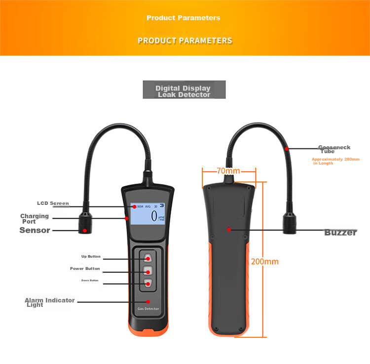 EDKORS Combustible Gas Detector Leak Tester Gas Alarm Natural Gas Pipeline Leak Detector Methane Detector 9