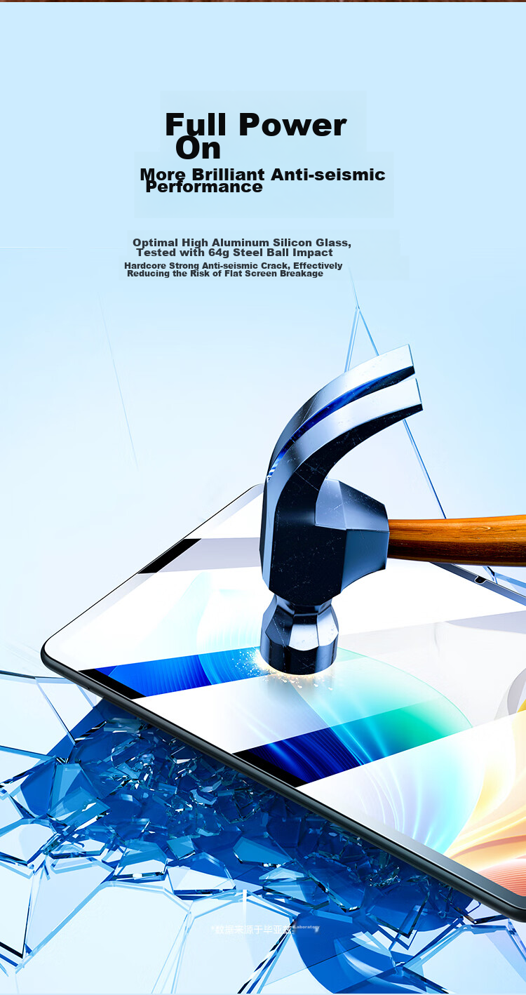 BIAZE Tempered Glass Screen Protector for OPPO Pad Air2 2024 Model, 11.4-Inch Tablet Computer, HD Clear Anti-Scratch Anti-Abrasive Full Coverage Film PM212-HD 4