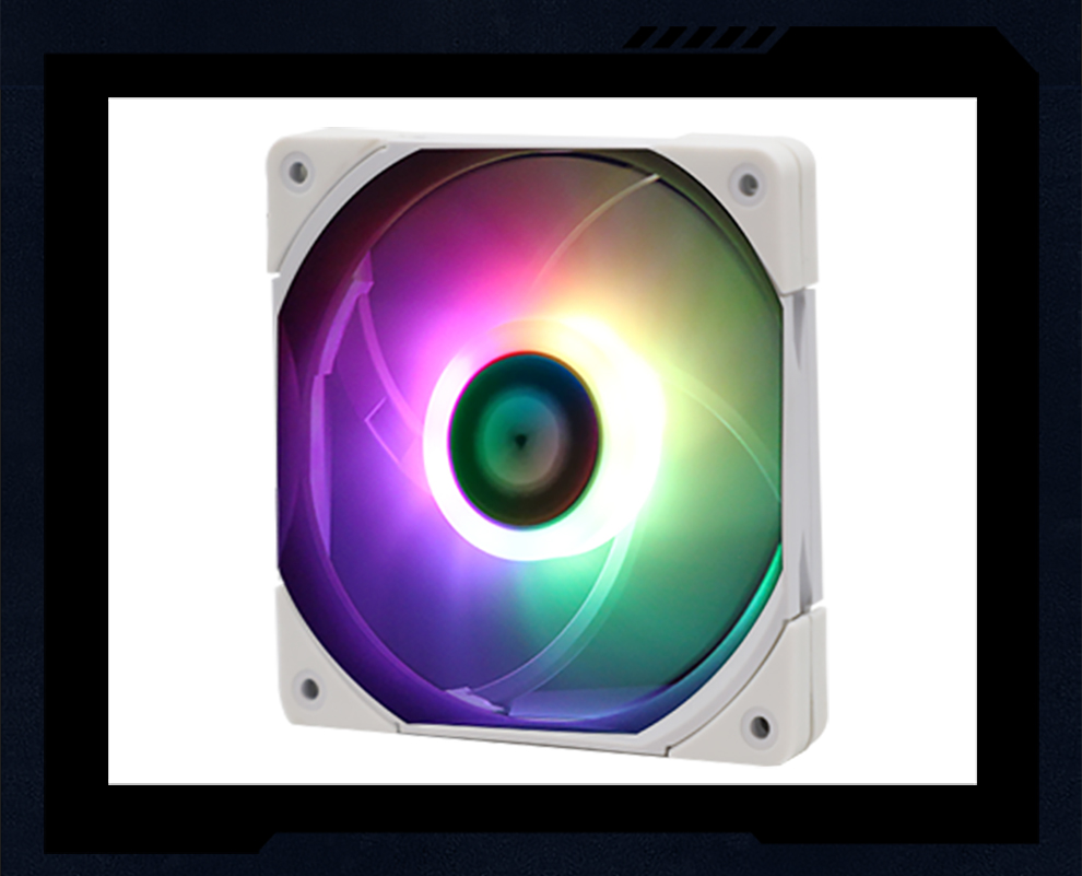 Thermalright TL-C12015W Pure White 12cm ARGB Thin Fan, 15mm Thickness, 4PIN PWM, 1500 RPM, S-FDB V2 Bearing 15