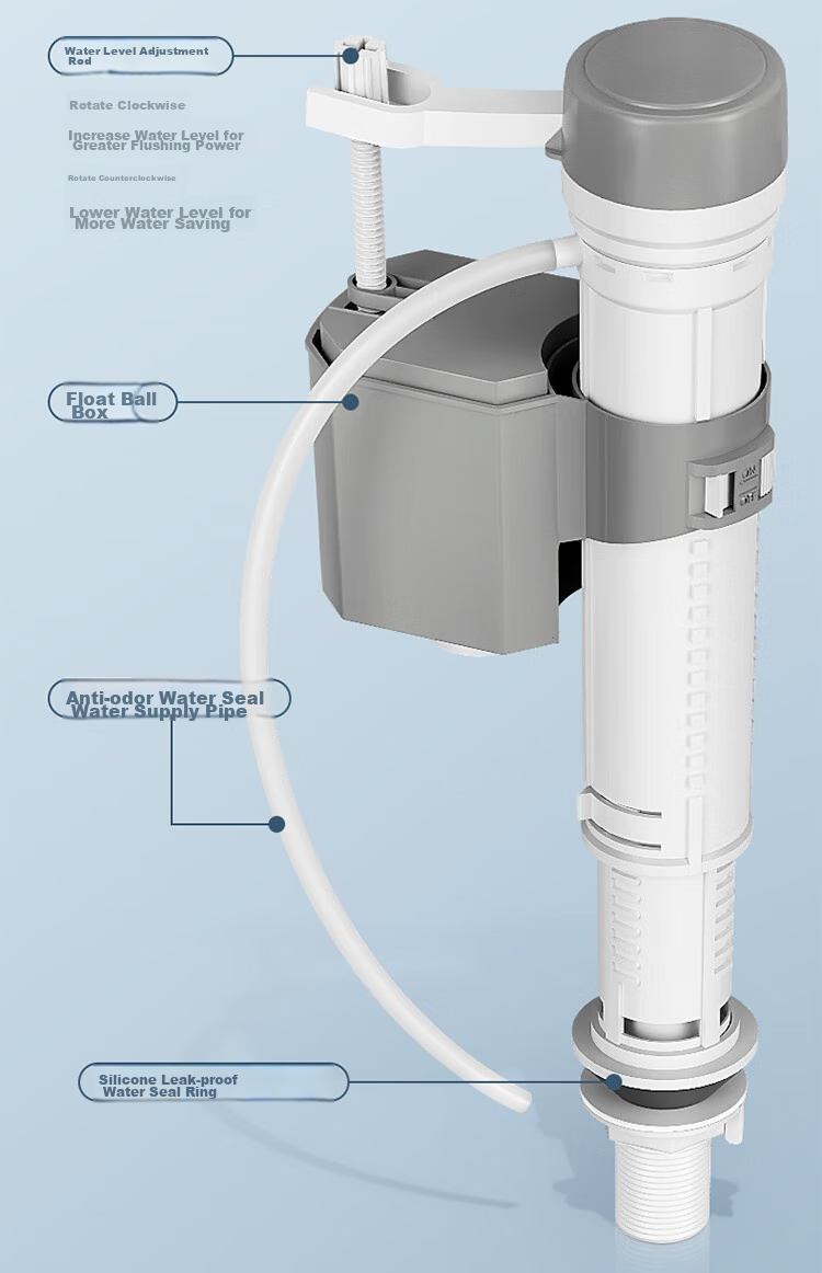 Pollock Toilet Inlet Valve, Toilet Accessories, Bathroom Toilet Water Inlet Valve, Universal Water Tank Inlet, Adjustable Water Flow JSF 9