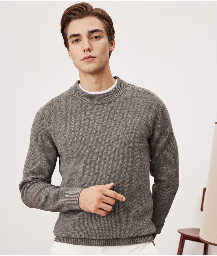 FIRS Australian Pure Wool Men's Heavyweight Thick Autumn Winter Soft Comfortable Casual Sweater 4