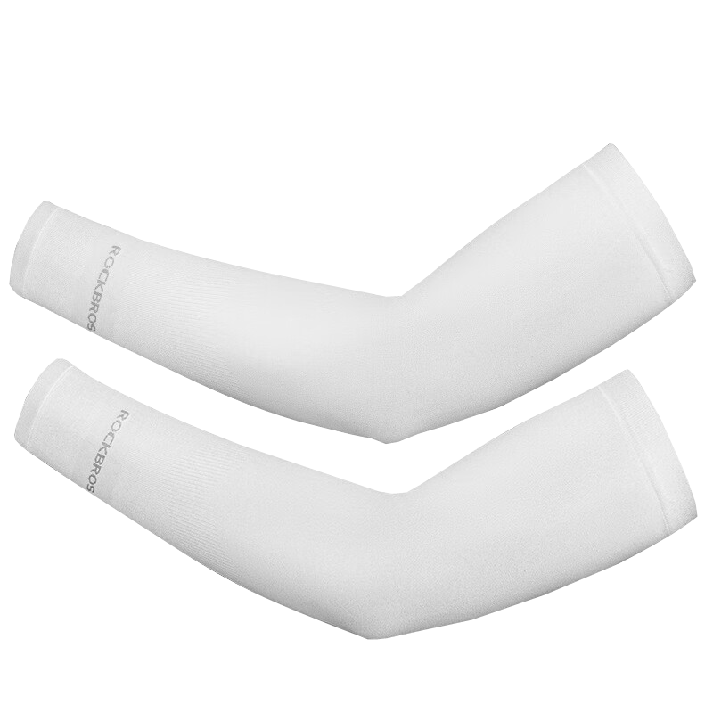 ROCKBROS Summer Ice Silk Arm Sleeves for Men And Women, Breathable Cycling Arm Covers for Driving, Biking And Electric Bikes, White One Size Fits All