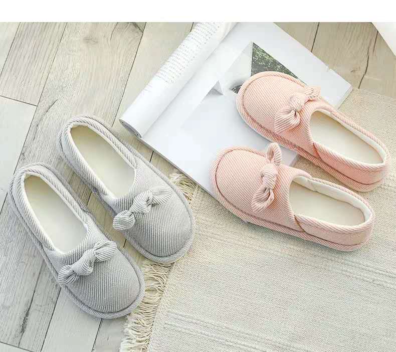 GUOLUOFEI Postpartum Soft-Soled Shoes, Spring And Summer Maternity Slippers with Heel, Butterfly Cotton Slippers for New Mothers at Home, Pink, Size 42-43 8