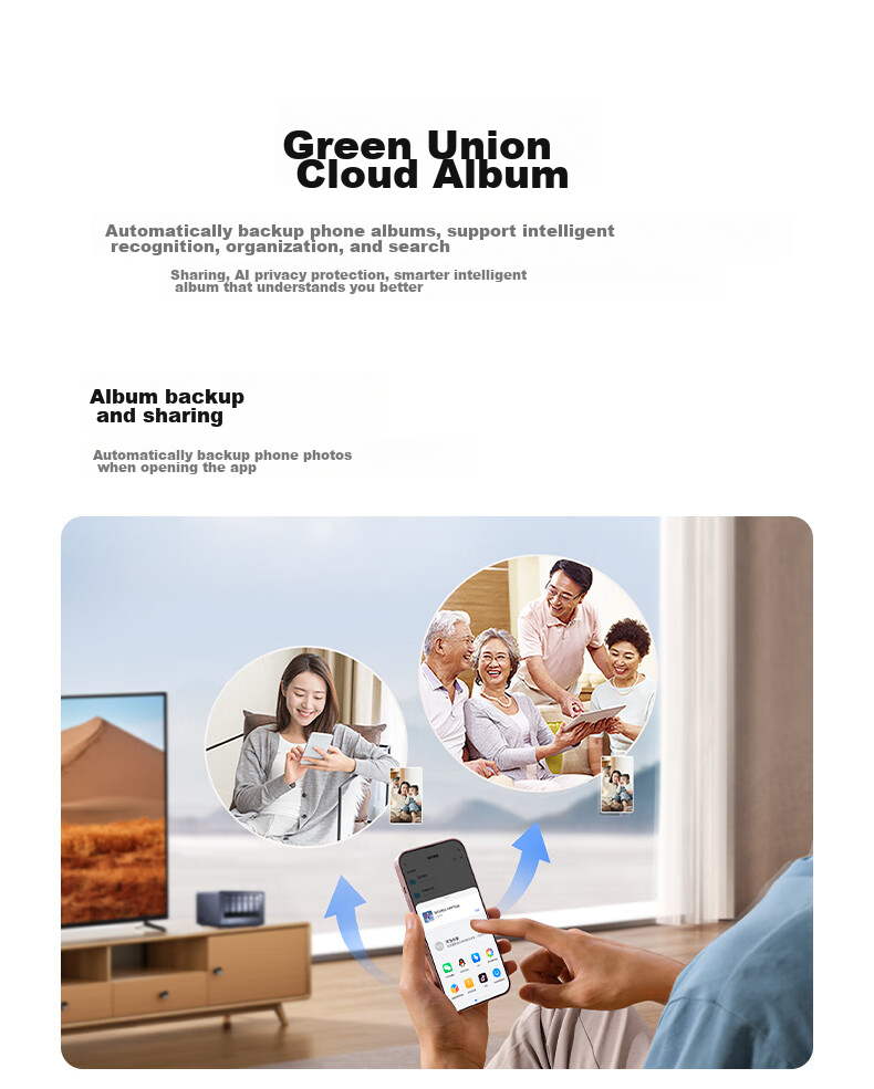 UGREEN Private Cloud DXP6800 Plus Six-Bay 10G NAS Network Storage Server, AI Photo Album File Data Backup Remote Sharing Enterprise Office Hard Drive Cloud Space 36