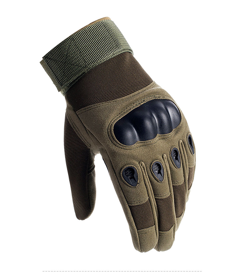 BIKEBROS Motorcycle Tactical Gloves, Men's Outdoor Combat Full-Finger Gloves, Training Non-Slip Riding Equipment, Black XL 6