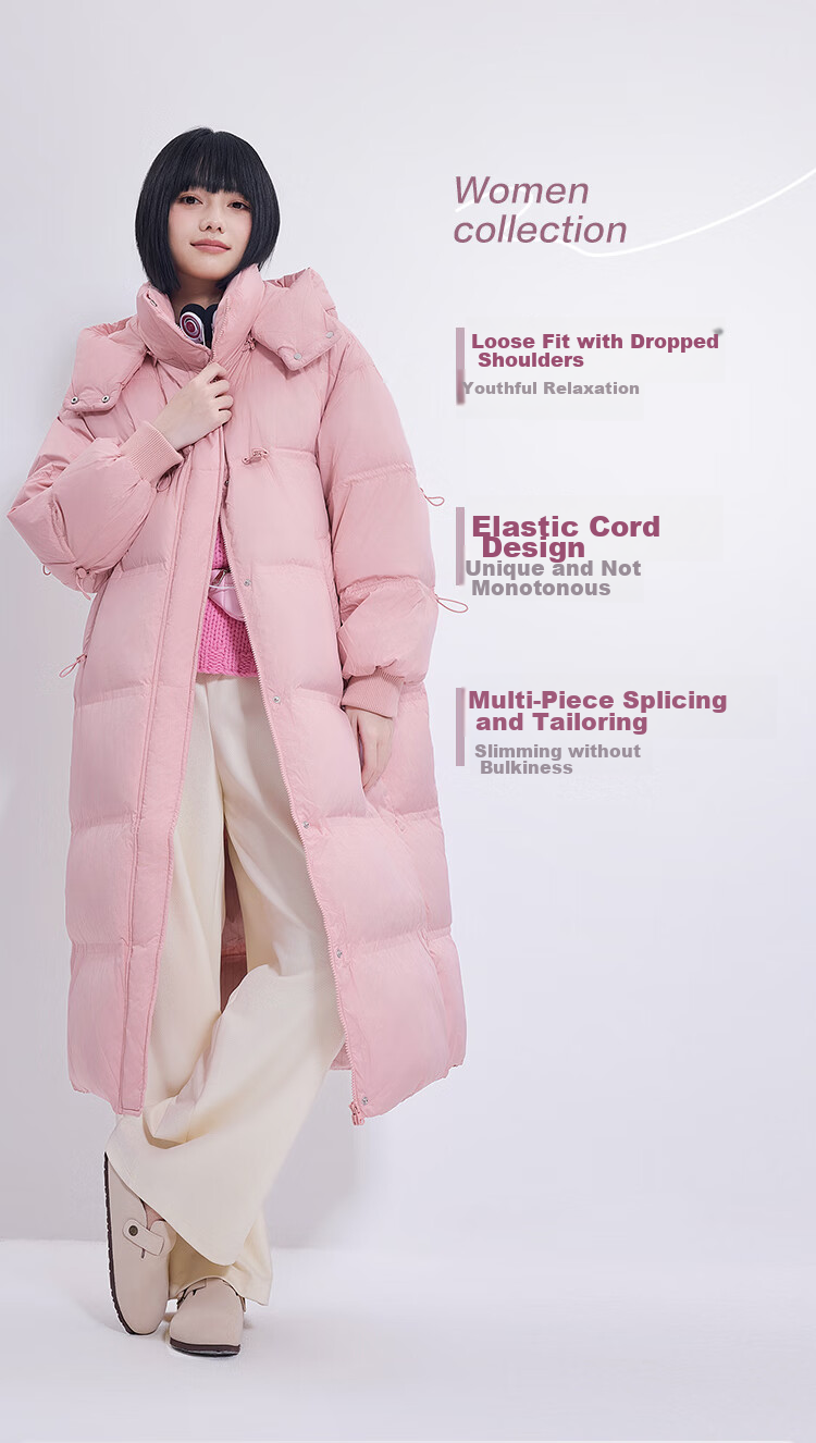 JD Original down Jacket, Spring And Autumn Casual Women's Style, 90% Down, Mid-Length, Comfortable, Versatile, Windproof, Warm Coat, Black, Size L 11