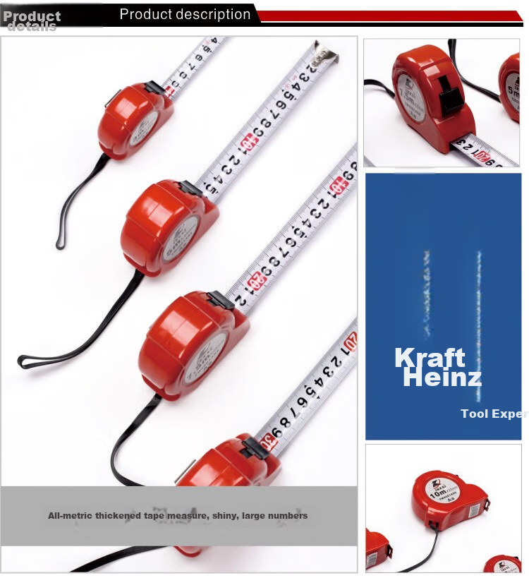 Kafuweier Wide, Thickened, Wear-Resistant Self-Locking Steel Tape Measure, 3M*19MM TM4533 4