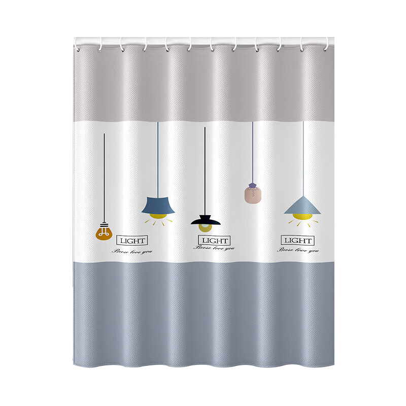 Jingxun Shower Curtain, Thickened And Waterproof, High-Quality, No Drilling Required, Bathroom Waterproof Partition Curtain, 1.8*2M