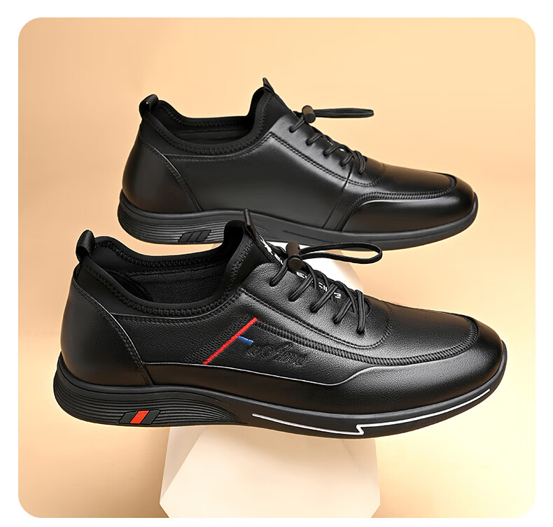 SPIDER KING 2026 Summer Casual Leather Shoes, Men's Sneakers, Men's Business Soft Leather Shoes, Blue, Size 41 3