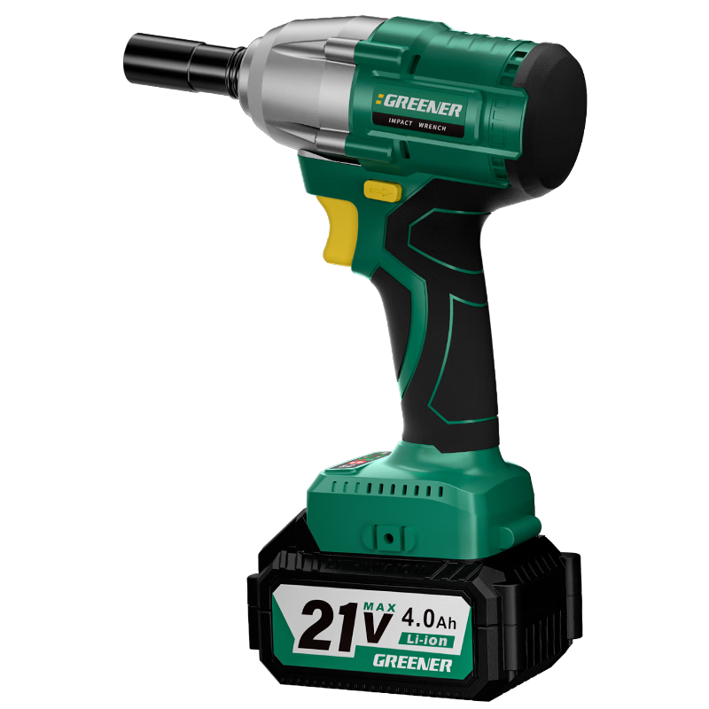 GREENER Brushless Electric Wrench, High Torque Lithium Battery Impact Gun, Auto Repair Stand, Small Impact Plate Tool Set, 600N.m One Battery