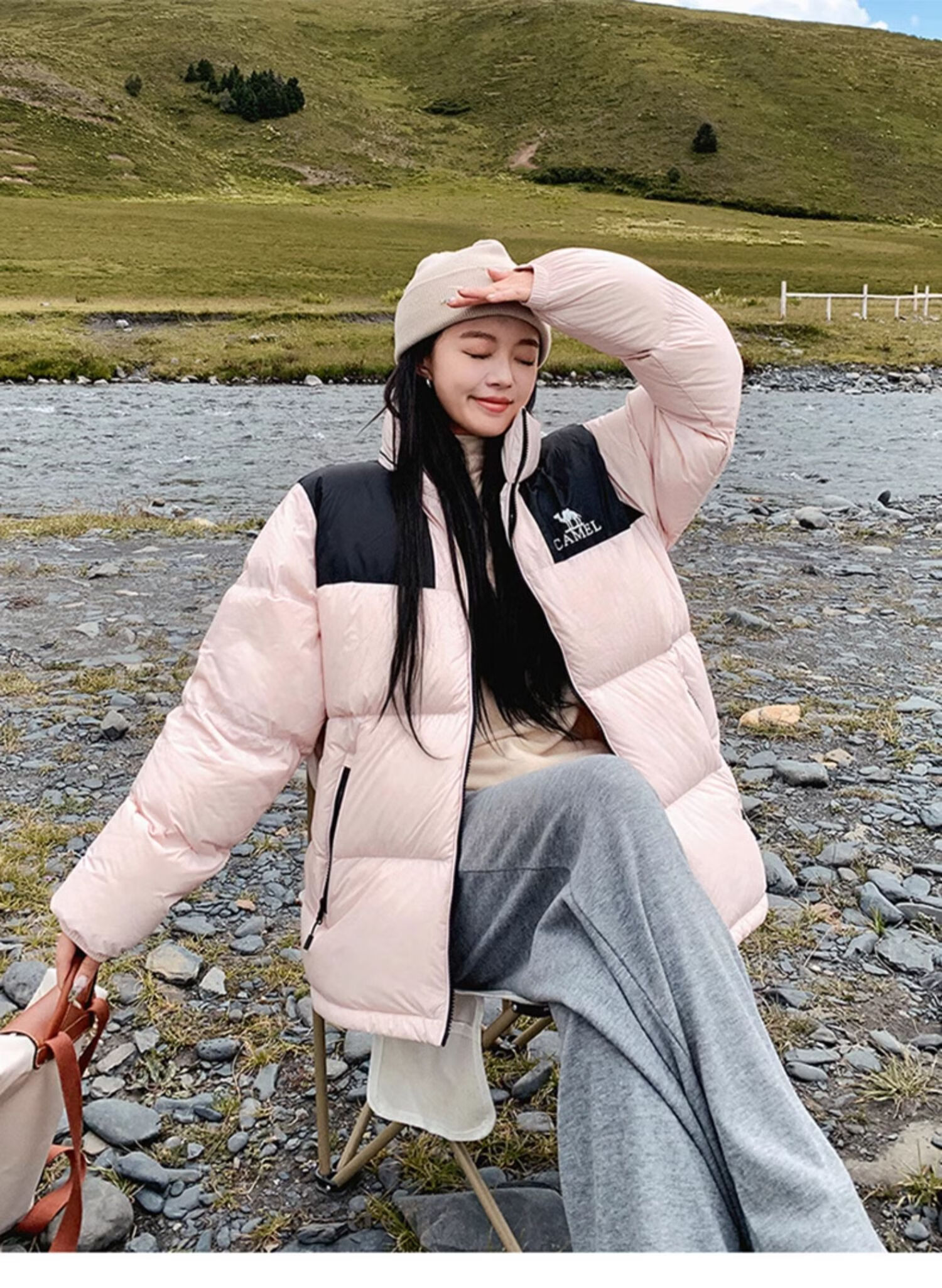 Luotuo (CAMEL) [Xiaotaiyang-Graphene] Autumn And Winter Outdoor down Jacket for Men And Women, Thickened Warm Puffer Coat 3