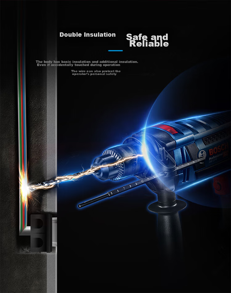 BOSCH Impact Drill, Electric Drill, And Screwdriver Three-In Concrete Drilling, 750W GSB-16RE Heavy-Duty Model 11