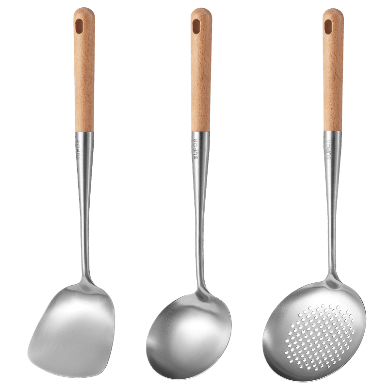 SUPOR Spatula, Ladle, Slotted Spoon, Soup Ladle, Cooking Utensil Set, Wok Spatula, Kitchenware TK23009E