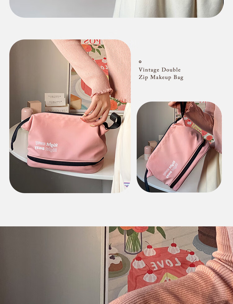 Lehuolvxing Portable Cosmetic Bag for Women, 2026 New Stylish Design, Large Capacity Toiletry And Skincare Organizer, High-End Storage Pouch 18