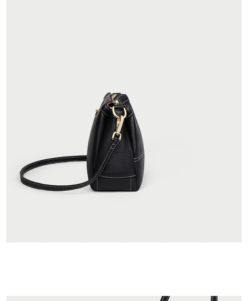C.BANNER Top-Grain Leather Handbag, Women's Crossbody Bag, Middle-Aged Mom Underarm Bag, Brand Birthday Gift for Girlfriend on May 20 15