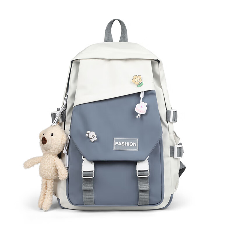 Viney High School Backpack for Middle School Girls, College Students, Primary School Students Grades 4-6 Children Ins Korean Style Backpack 15.6 Inch Laptop Backpack Large Capacity Fashionable Casual Travel Bag High Aesthetic Value Lightweight Stress-Reducing And Load-Reducing Simple Desig