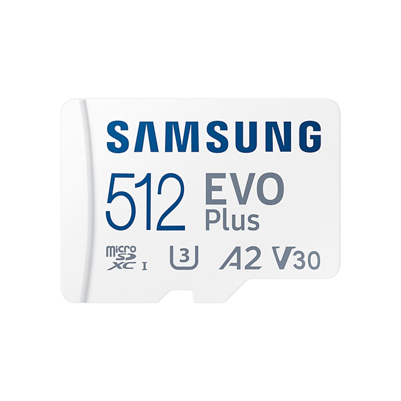 SAMSUNG 512GB TF (MicroSD) Memory Card EVO White Card Compatible with DJI Drone And Action Camera Pocket3 Supports 4K Video Read 160MB/s Write 120MB/s