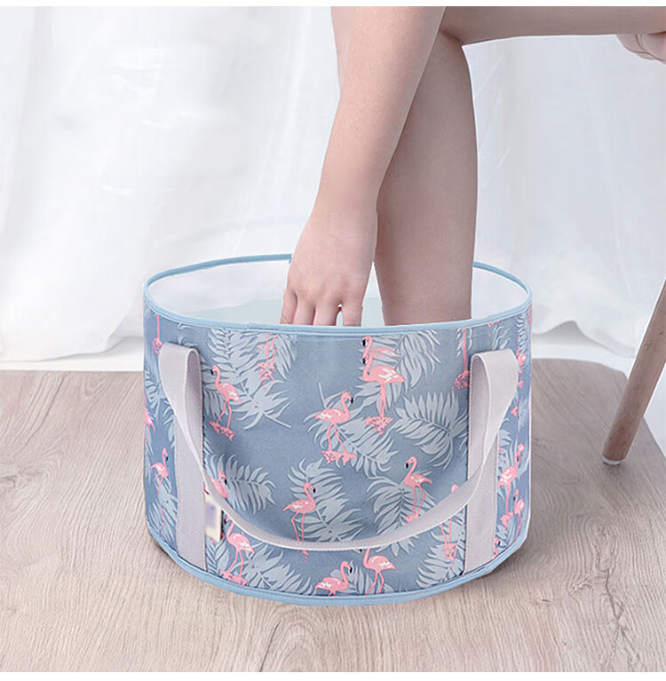40,000km Foldable Foot Soaking Bucket Portable Insulated Foot Bath Bag for Home and Dormitory Use 10