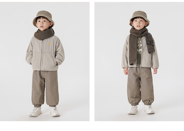 MARC&JANIE [Shanxi Outdoor] Boys And Girls Patchwork Fleece Jacket, Children's Outerwear for Spring And Autumn, 241153 6