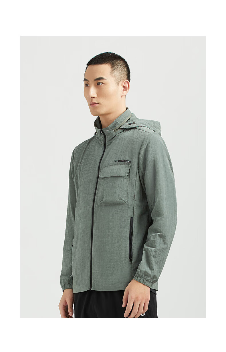 TECTOP Sun Protection Jacket, Men's Lightweight Breathable Hooded Skin Coat, Black M 10