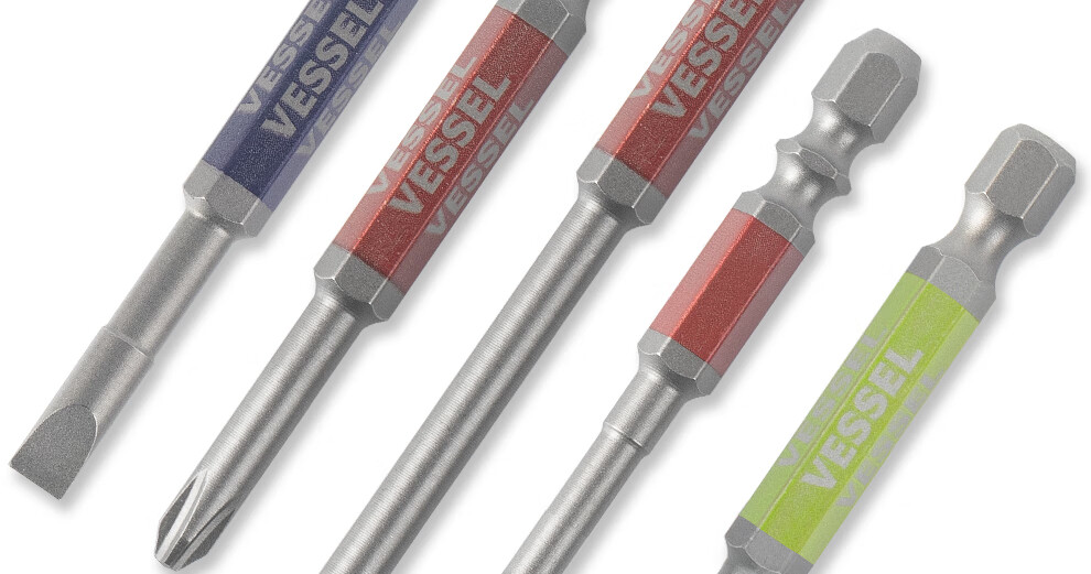 VESSEL Weiwie Screwdriver with Magnetic Tip, Single-Head Screwdriver Bit, Long And Short Groove Phillips Head PH2X100mm, 2-Piece Set 10