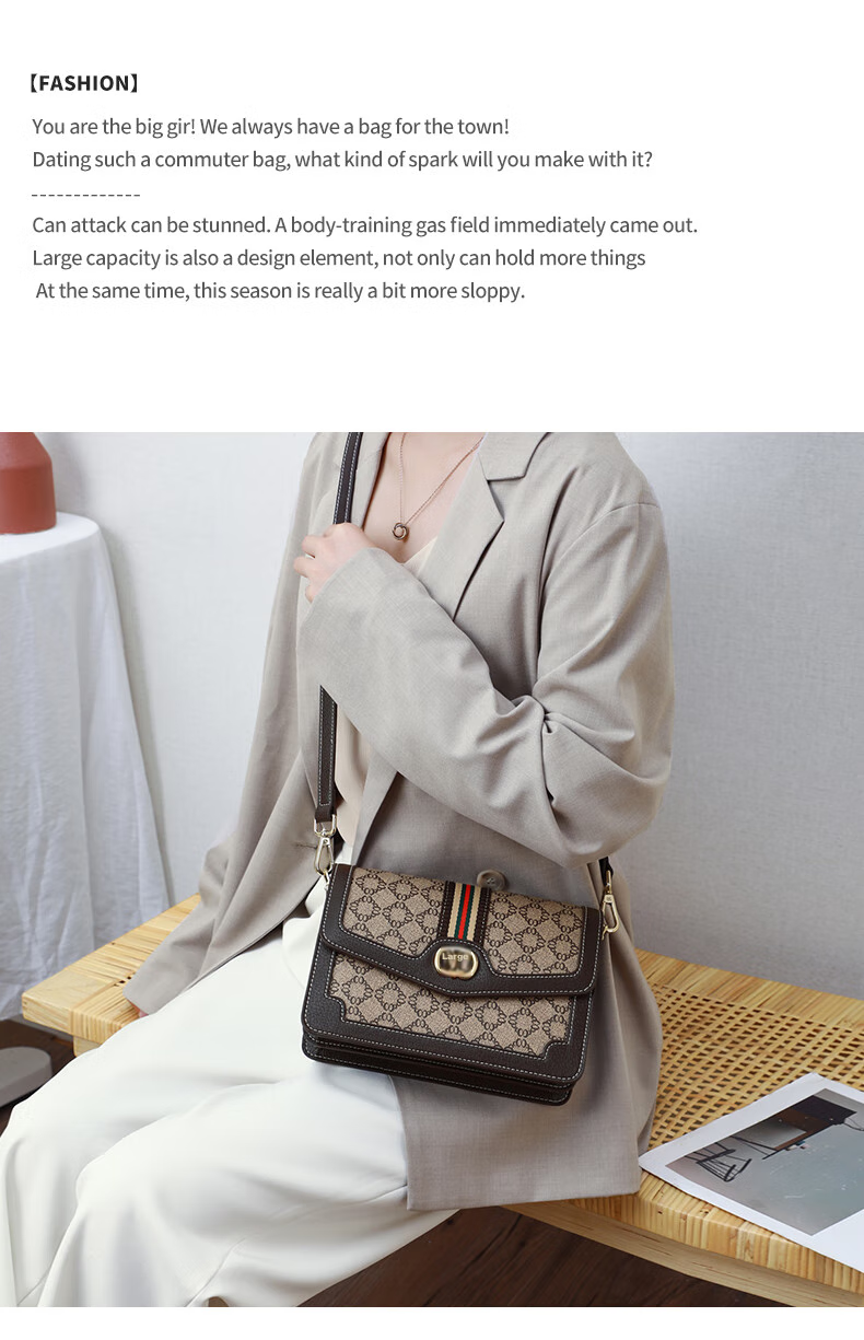 Aiqinghai Handbag, Women's Crossbody Bag, Shoulder Bag, Luxury Brand, High-End Small Square Bag, Birthday Mother's Day Gift, Practical Present for Mom 1