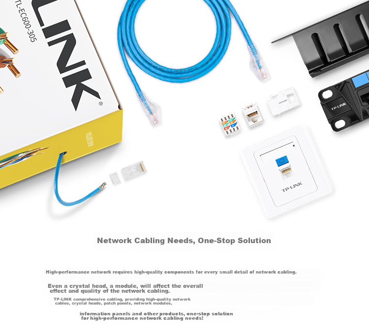 TP-LINK CAT5e Unshielded Network Crystal Head RJ45 Computer Network Cable Connector Engineering Grade Network Cable Connector 100 Pieces/pack EH5e-100 4
