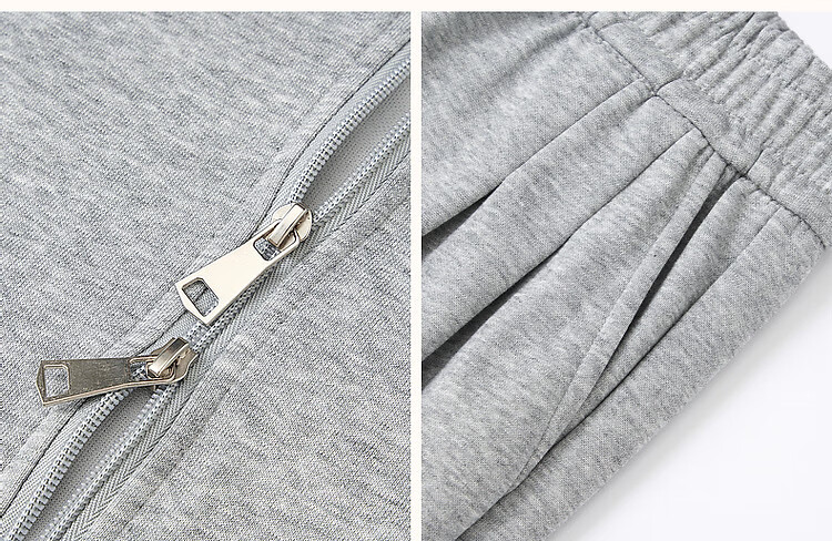 Dme [Wandering Outfit] Spring And Autumn Sporty Style Stand-Up Collar Double Zipper Long-Sleeve Top Casual Pants Women's Two-Piece Set 20