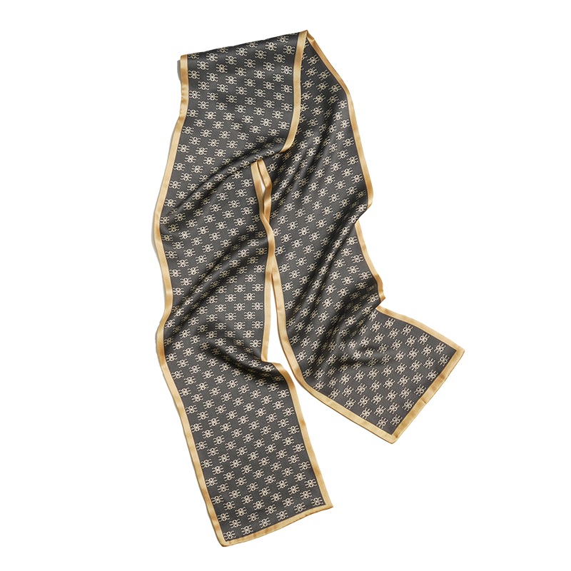 Hangsifu Silk Scarf for Men, Inner Wear, Business Suit Necktie, Birthday And Holiday Gift for Dad Or Husband, Sea Blue