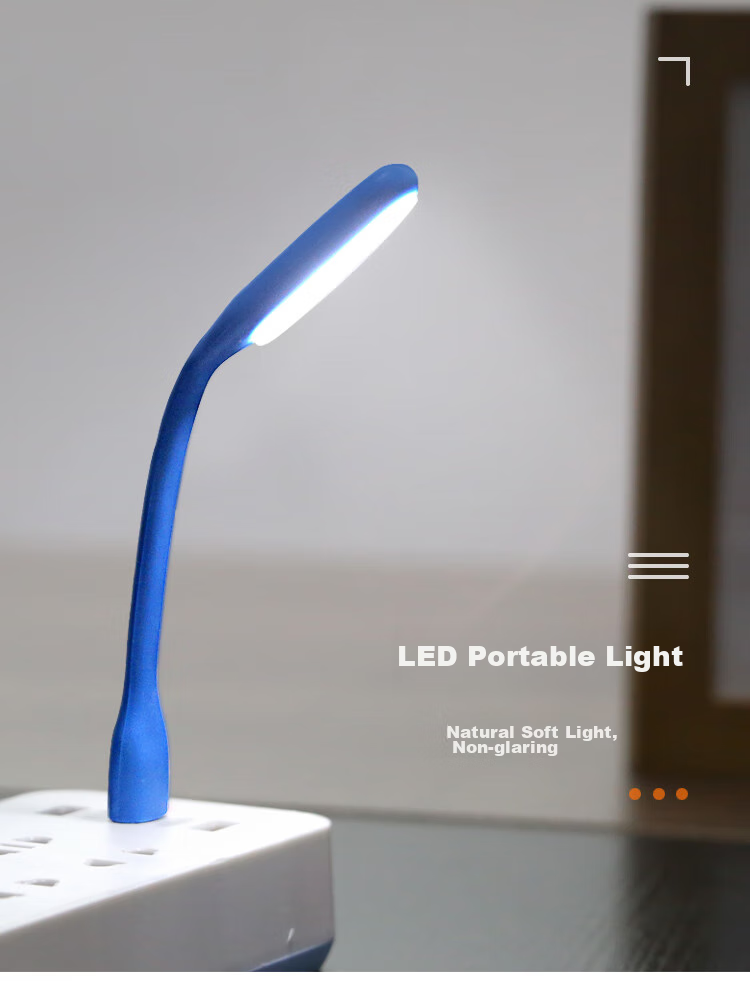 LinkStone [2-Pack] LED Portable Light, USB Light Pen, Laptop Light, Keyboard Light, Mini Portable Night Light, Power Bank, Student Dormitory Outdoor Mobile Energy-Saving, White + Blue 1