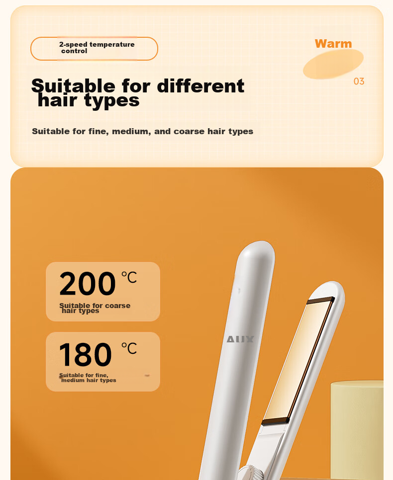 AUX Mini Flat Iron Straightener Curling Iron, Dual-Use Curling And Straightening Iron, Mini Hair Straightener Bangs Clip, Small Straightening Tool [Essential for Travel] 14