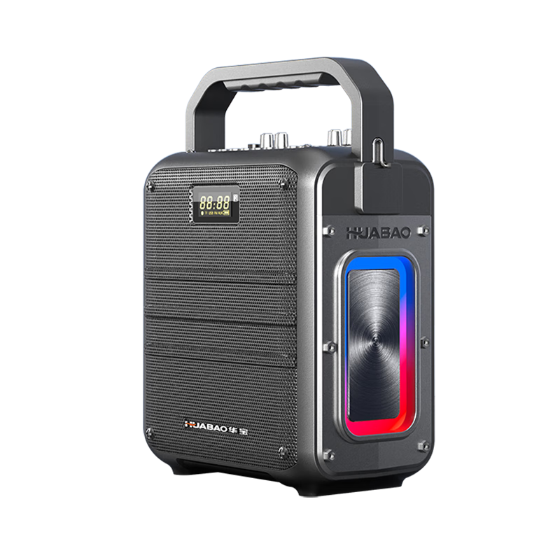 Huabao G13 Wireless Bluetooth Speaker with High Volume And Power, Outdoor Camping, Square Dancing, Home Karaoke, Built-In Microphone, Subwoofer, Portable Handheld Speaker with Single Microphone
