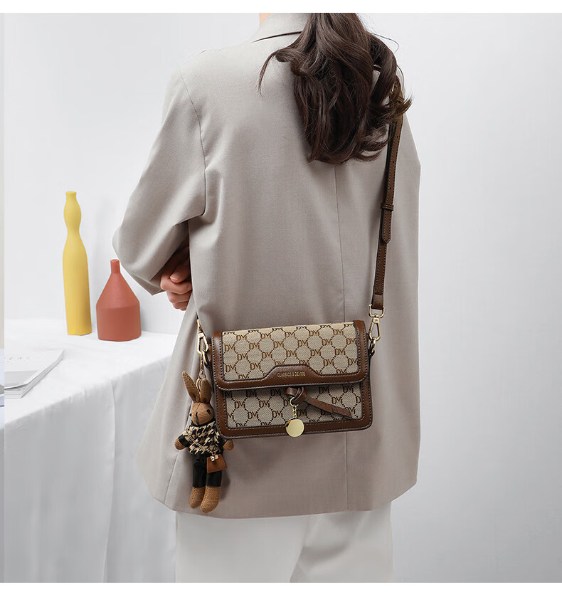 Aiqinghai Handbag, Women's Crossbody Bag, Shoulder Bag, Luxury Brand, High-End Small Square Bag, Birthday Mother's Day Gift, Practical Present for Mom 12
