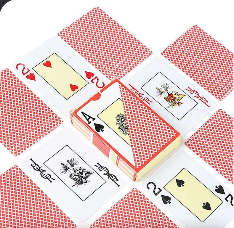 Miaoji Texas Hold'em Plastic Playing Cards, Waterproof Frosted PVC Large Print Poker Cards [Red And Blue, 12 Decks] MJ8377 5