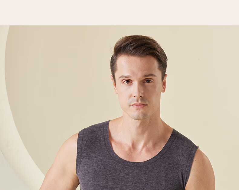YUZHAOLIN Men's Thermal Vest, Autumn And Winter Seamless, Contains Wool And Silk, German Velvet, Large Size Undershirt Vest for Men, 2-Piece Set 19