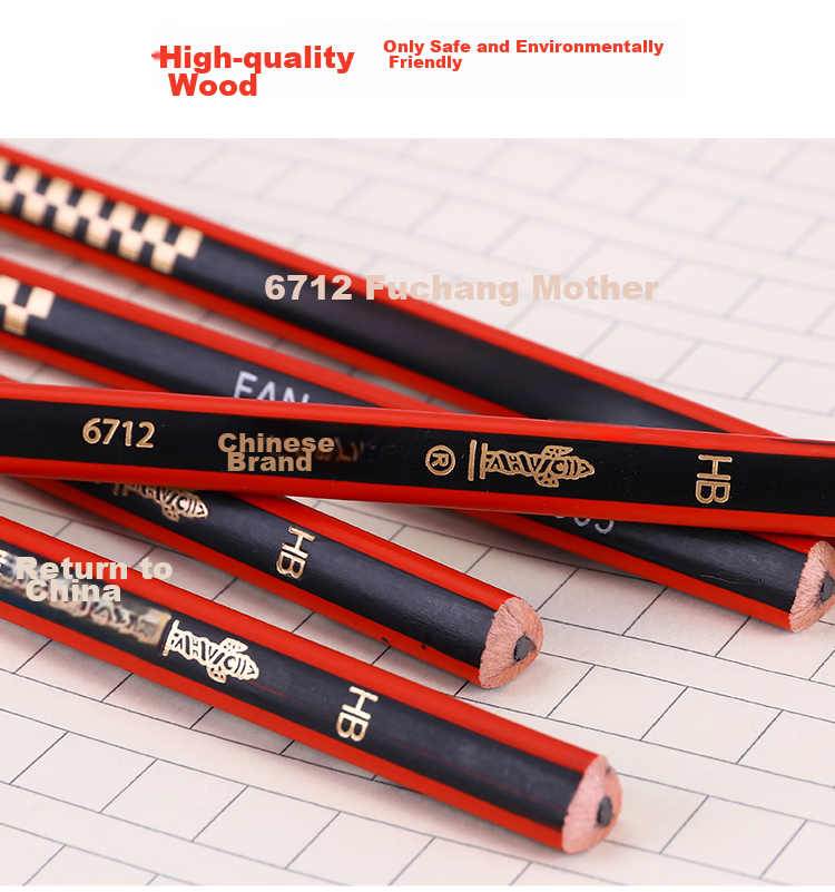 [Back to School Essential] Zhonghua Triangle-Shaped Pencil, Children's Natural Wood Pencil, Student Handwriting Practice HB Pencil, Pack of 12, 6752 4