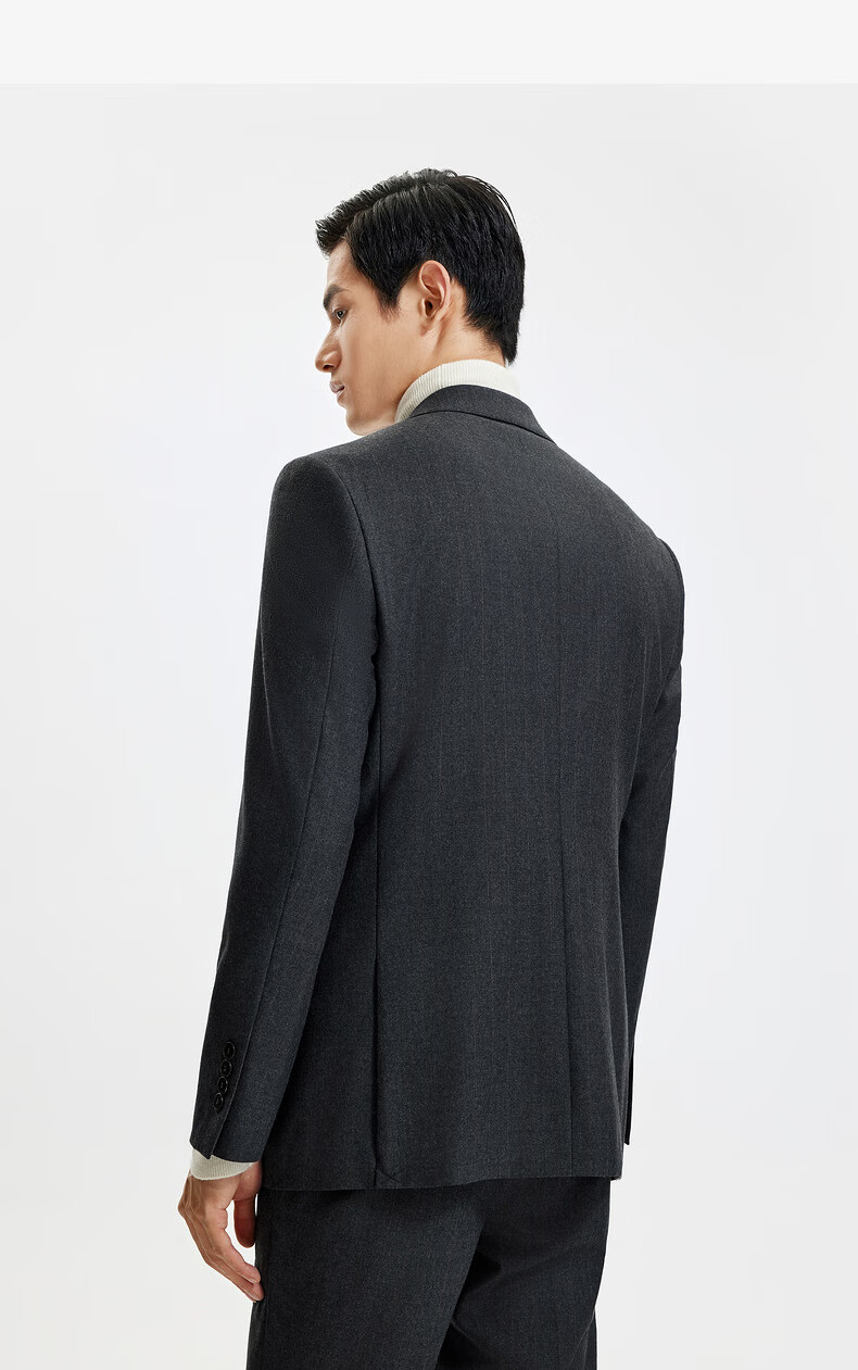 Goldlion [Pure Wool] Spring And Summer Men's Dark Twill Jacquard Slim Fit Business Formal Dress Pants 10